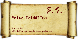 Peltz Izidóra névjegykártya